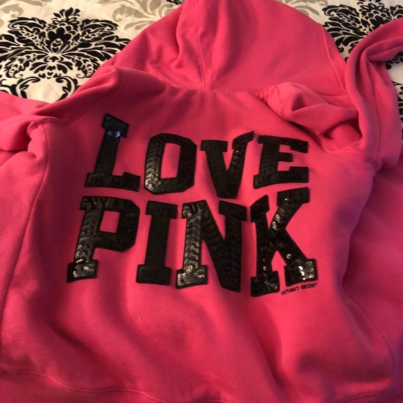 Victoria Secret Pink Fur Sweatshirt - Picture 4 of 7